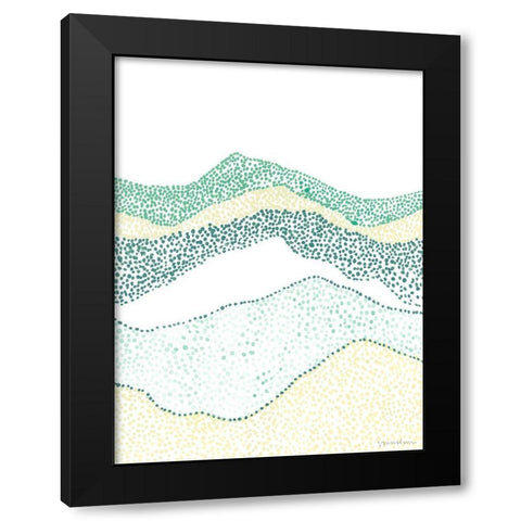 Terra Dots I Black Modern Wood Framed Art Print by Lam, Vanna