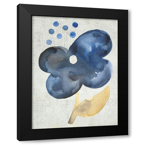 Sea Flower III Black Modern Wood Framed Art Print with Double Matting by Zarris, Chariklia