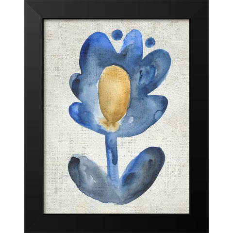 Sea Flower IV Black Modern Wood Framed Art Print by Zarris, Chariklia