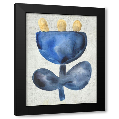 Sea Flower VI Black Modern Wood Framed Art Print with Double Matting by Zarris, Chariklia