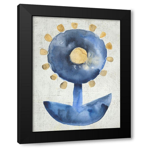 Sea Flower VII Black Modern Wood Framed Art Print with Double Matting by Zarris, Chariklia