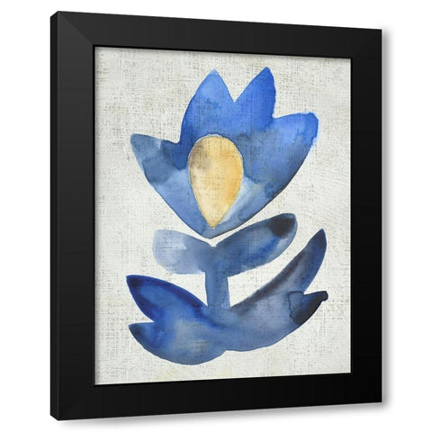 Sea Flower IX Black Modern Wood Framed Art Print with Double Matting by Zarris, Chariklia