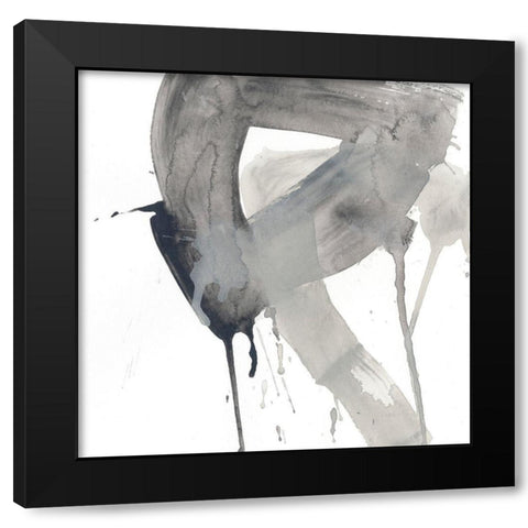Swath I Black Modern Wood Framed Art Print by Vess, June Erica