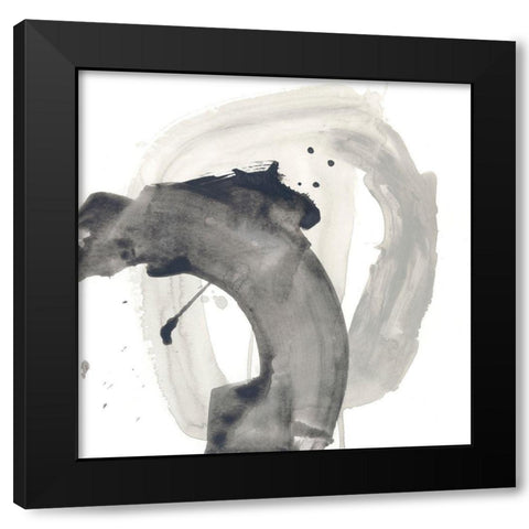 Swath VI Black Modern Wood Framed Art Print by Vess, June Erica