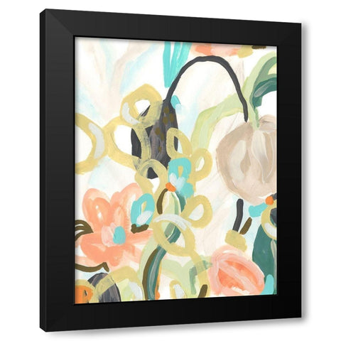 Tropical Jest II Black Modern Wood Framed Art Print by Vess, June Erica