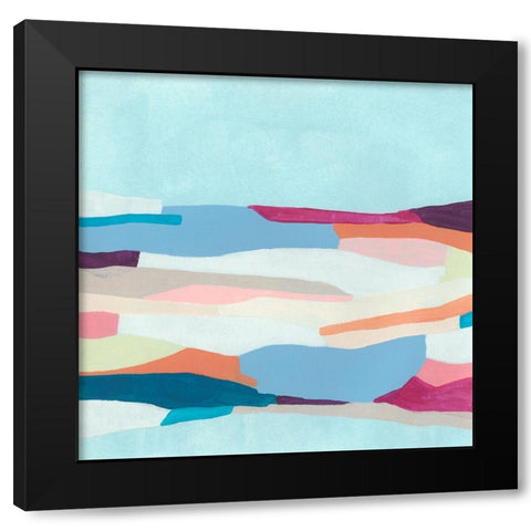 Stratascape I Black Modern Wood Framed Art Print by Vess, June Erica