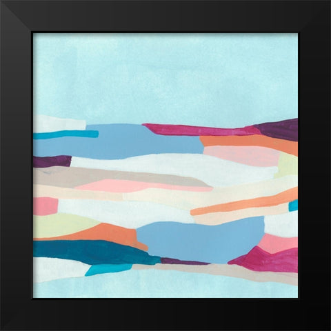 Stratascape I Black Modern Wood Framed Art Print by Vess, June Erica