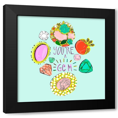 Oceans Bottom I Black Modern Wood Framed Art Print with Double Matting by Blanckslate