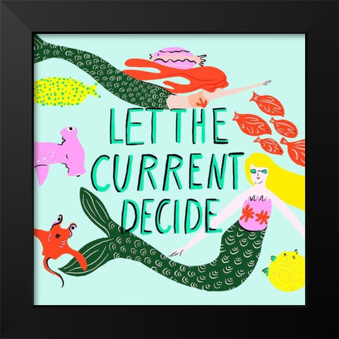 Oceans Bottom II Black Modern Wood Framed Art Print by Blanckslate