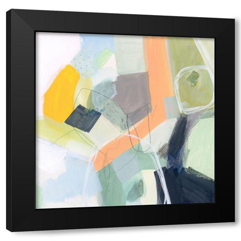 Tumbled Topography II Black Modern Wood Framed Art Print by Borges, Victoria