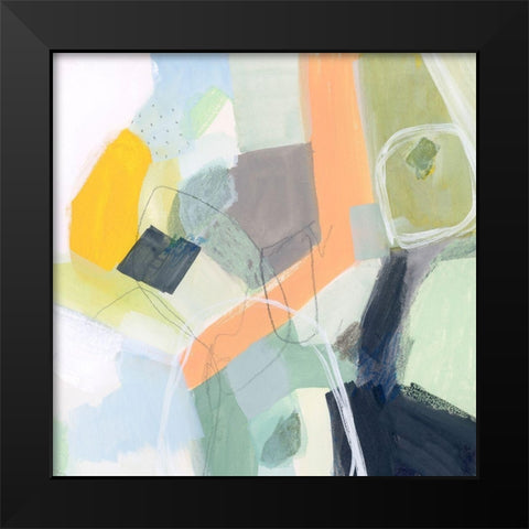 Tumbled Topography II Black Modern Wood Framed Art Print by Borges, Victoria