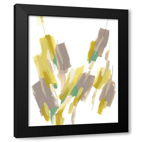 Fractal Cascade II Black Modern Wood Framed Art Print with Double Matting by Vess, June Erica