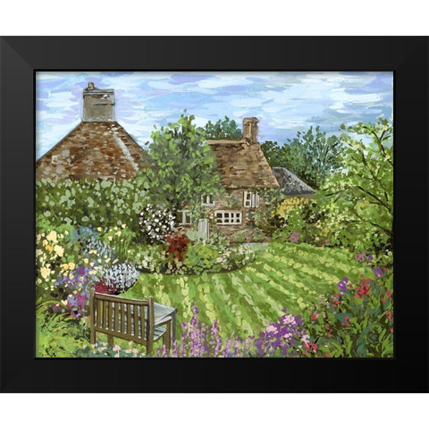 Lavender Lane I Black Modern Wood Framed Art Print by Wang, Melissa