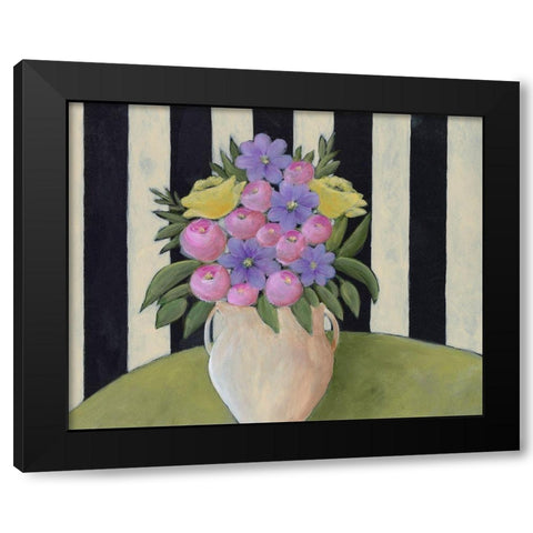 Subtle Bouquet I Black Modern Wood Framed Art Print by Moore, Regina