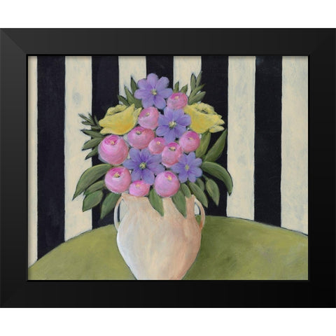 Subtle Bouquet I Black Modern Wood Framed Art Print by Moore, Regina
