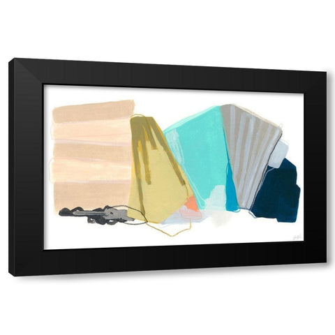Accordion Fold I Black Modern Wood Framed Art Print by Vess, June Erica