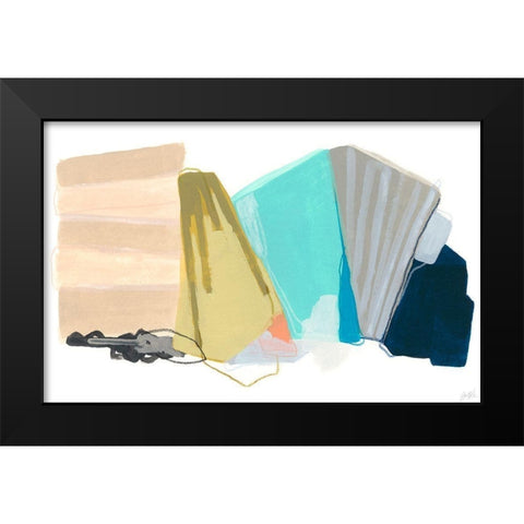 Accordion Fold I Black Modern Wood Framed Art Print by Vess, June Erica