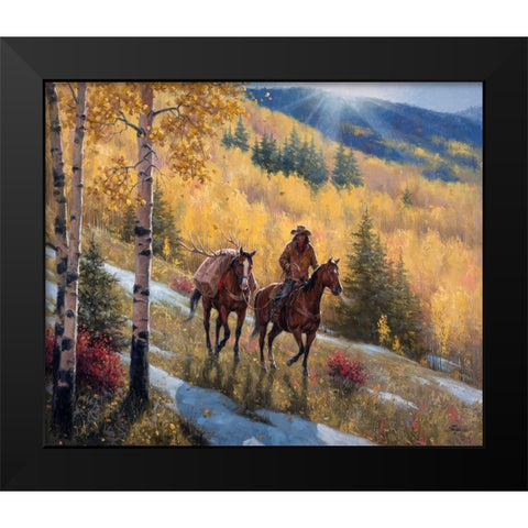 Glow of Indian Summer Black Modern Wood Framed Art Print by Sorenson, Jack