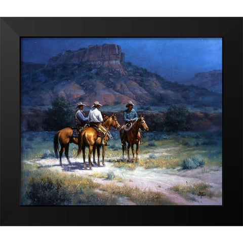 Moonshine Black Modern Wood Framed Art Print by Sorenson, Jack