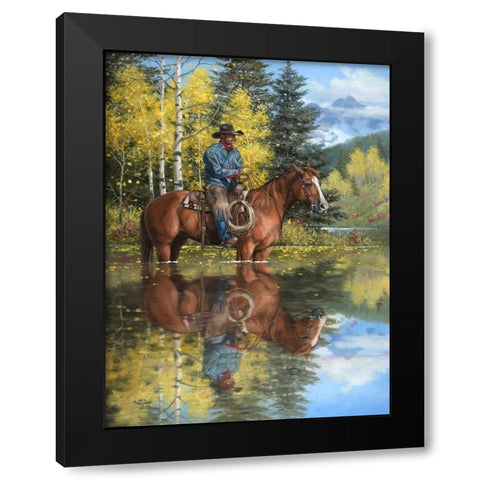 A Good Place to Stop and Reflect Black Modern Wood Framed Art Print with Double Matting by Sorenson, Jack