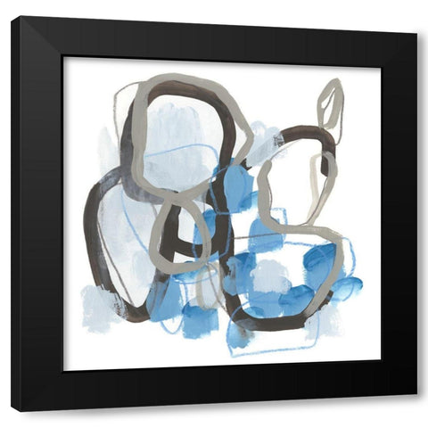Pendulum Overlap I Black Modern Wood Framed Art Print by Vess, June Erica