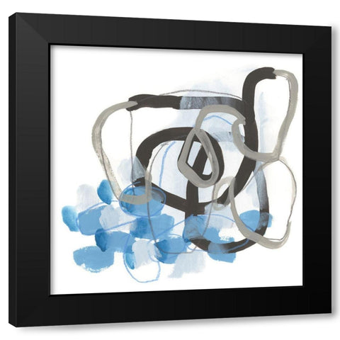 Pendulum Overlap II Black Modern Wood Framed Art Print with Double Matting by Vess, June Erica