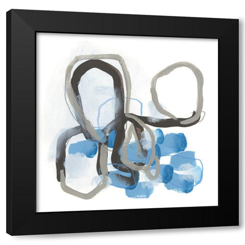 Pendulum Overlap III Black Modern Wood Framed Art Print by Vess, June Erica