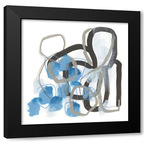 Pendulum Overlap IV Black Modern Wood Framed Art Print by Vess, June Erica
