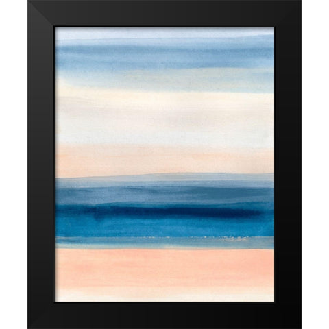 Coastal Strata I Black Modern Wood Framed Art Print by Vess, June Erica