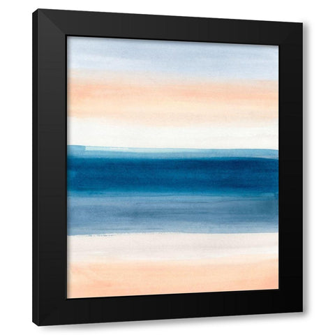 Coastal Strata II Black Modern Wood Framed Art Print by Vess, June Erica