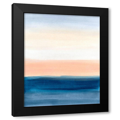 Coastal Strata III Black Modern Wood Framed Art Print by Vess, June Erica