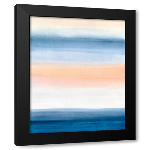 Coastal Strata IV Black Modern Wood Framed Art Print by Vess, June Erica