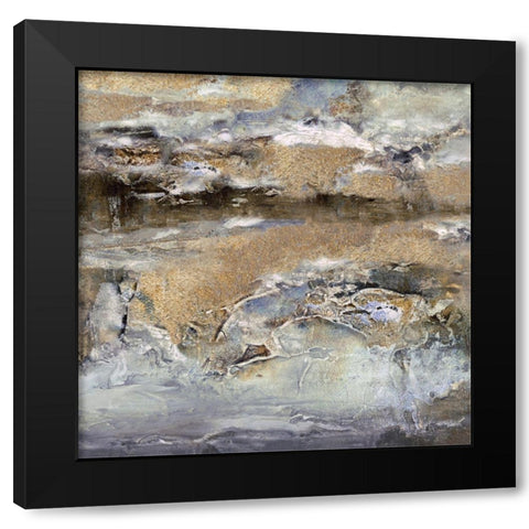Gilt Sandstone I Black Modern Wood Framed Art Print with Double Matting by Finch, Scherrer