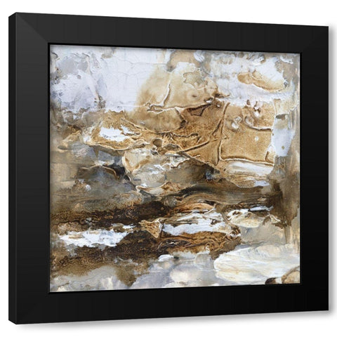 Gilt Sandstone II Black Modern Wood Framed Art Print with Double Matting by Finch, Scherrer