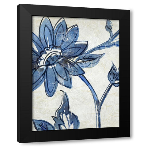 Vintage Porcelain II Black Modern Wood Framed Art Print with Double Matting by Zarris, Chariklia