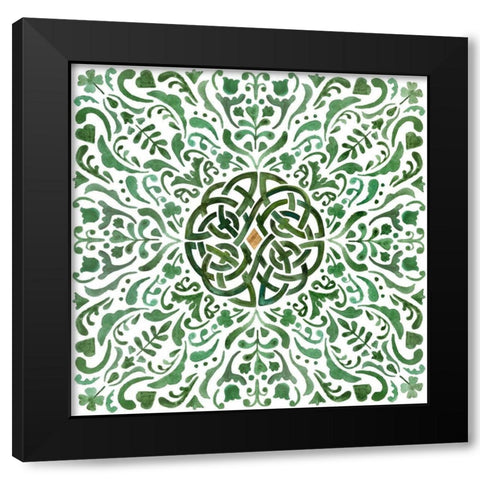 Celtic Knot II Black Modern Wood Framed Art Print by Borges, Victoria