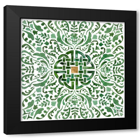Celtic Knot III Black Modern Wood Framed Art Print with Double Matting by Borges, Victoria