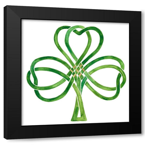 Gilded Shamrock IV Black Modern Wood Framed Art Print by Borges, Victoria