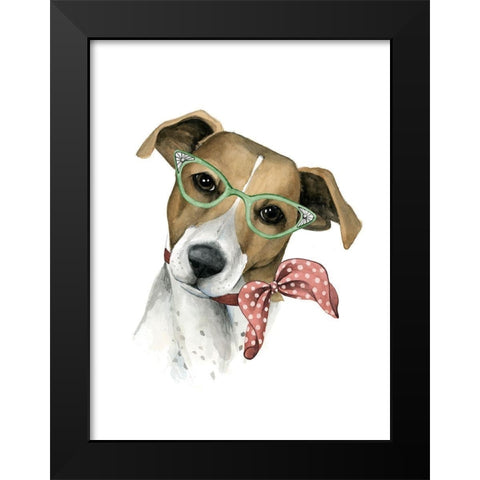 Vogue Dog I Black Modern Wood Framed Art Print by Popp, Grace