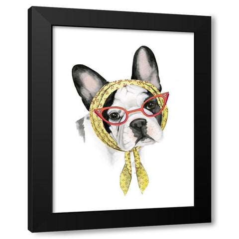 Vogue Dog II Black Modern Wood Framed Art Print with Double Matting by Popp, Grace