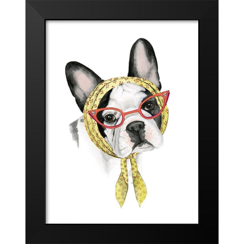 Vogue Dog II Black Modern Wood Framed Art Print by Popp, Grace