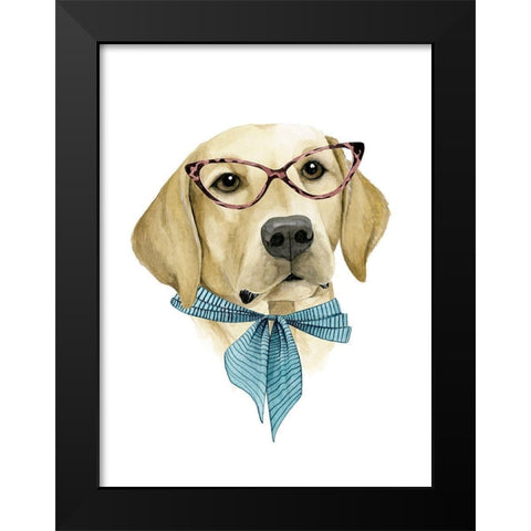 Vogue Dog IV Black Modern Wood Framed Art Print by Popp, Grace