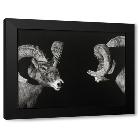 Wild Scratchboard I Black Modern Wood Framed Art Print by Chapman, Julie T.