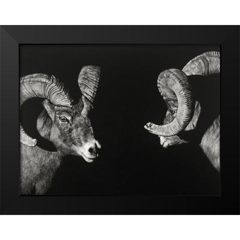Wild Scratchboard I Black Modern Wood Framed Art Print by Chapman, Julie T.