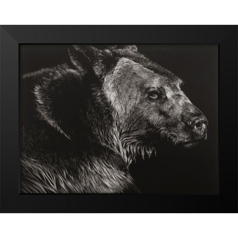 Wild Scratchboard II Black Modern Wood Framed Art Print by Chapman, Julie T.