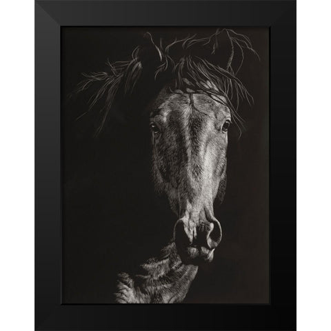 Wild Scratchboard VI Black Modern Wood Framed Art Print by Chapman, Julie T.