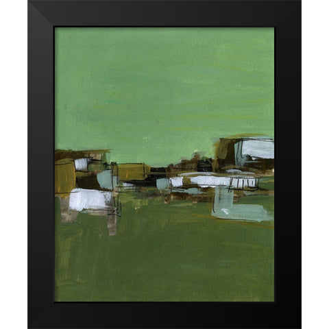 Abstract Village I Black Modern Wood Framed Art Print by Wang, Melissa