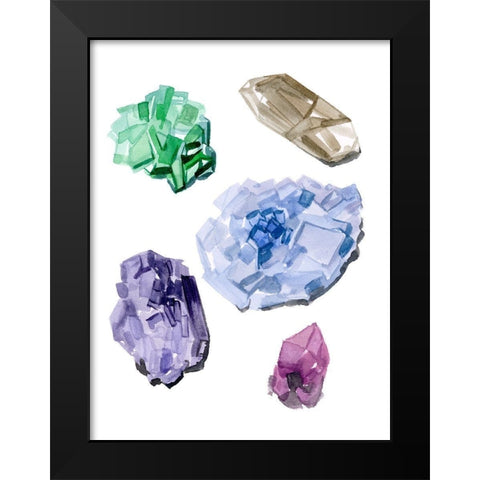 Geometric Crystal I Black Modern Wood Framed Art Print by Wang, Melissa