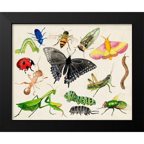 Bugdom I Black Modern Wood Framed Art Print by Ludwig, Alicia