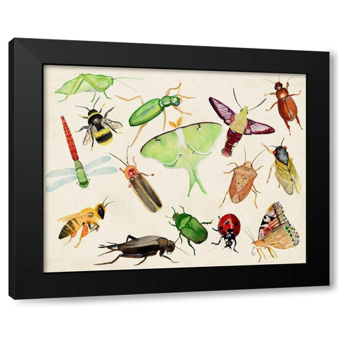 Bugdom II Black Modern Wood Framed Art Print by Ludwig, Alicia